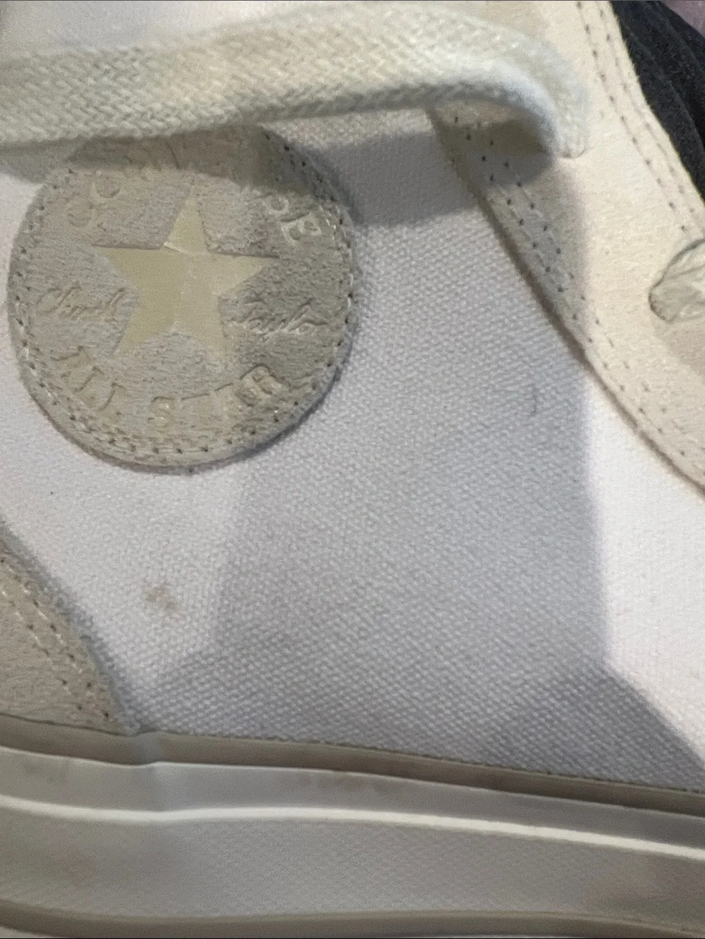 Converse White High-Top Canvas and Suede Platform Sneakers